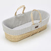 Little Green Sheep Natural Knitted Moses Basket - Dove