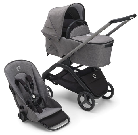 Bugaboo Dragonfly Essential Pushchair Bundle - Graphite/Grey Melange Complete