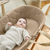 Little Green Sheep Natural Quilted Moses Basket - Truffle Rice