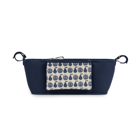 Pink Lining Stroller Organiser - Apples and Pears Navy