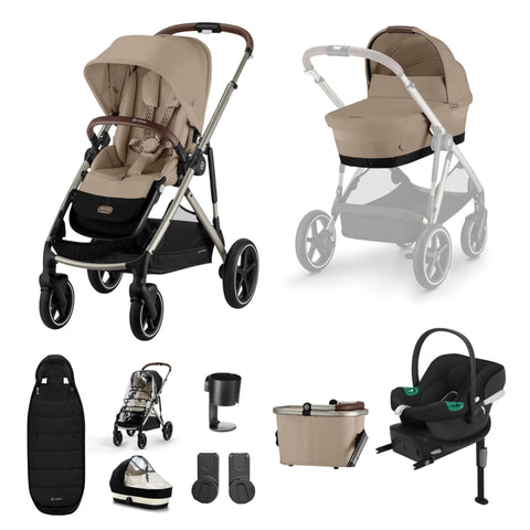 Cybex Gazelle S Comfort Travel System Bundle - Almond Beige