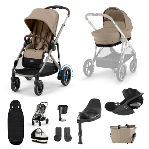 Cybex eGazelle Cloud T Luxury Bundle - Almond Beige