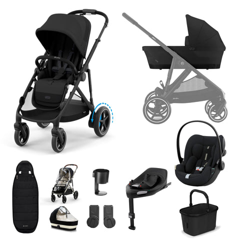 Cybex eGazelle Cloud G Plus Luxury Bundle - Moon Black