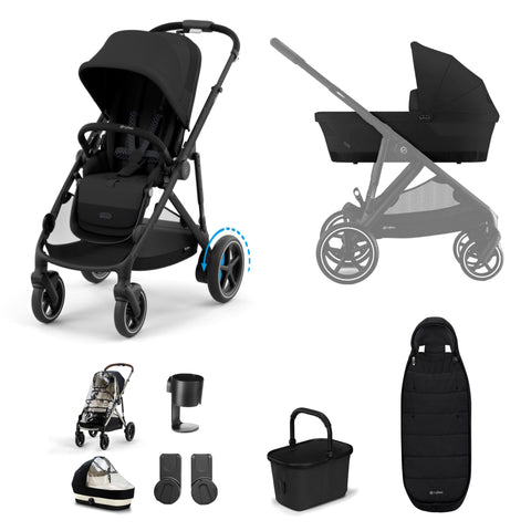 Cybex eGazelle Essential Bundle - Moon Black