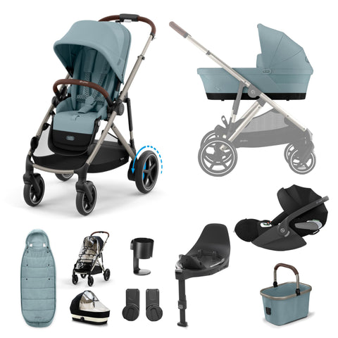 Cybex eGazelle Cloud T Luxury Bundle - Stormy Blue