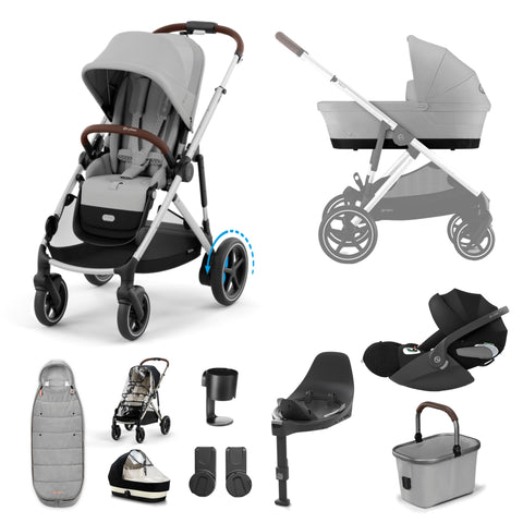 Cybex eGazelle Cloud T Luxury Bundle - Stone Grey