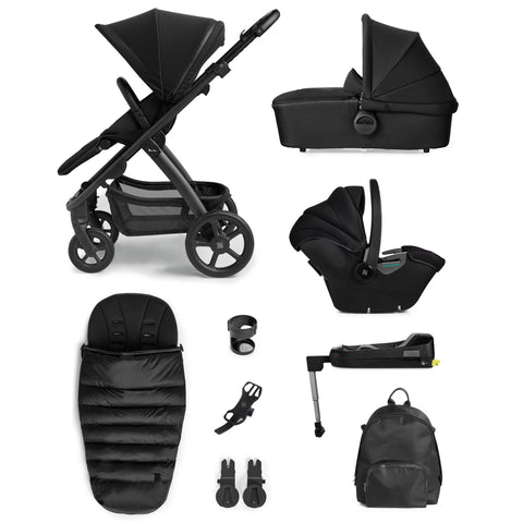 Silver Cross Tide Travel System and Accessory Bundle - Black