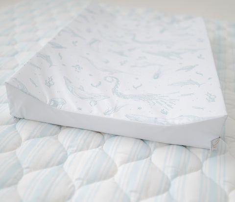 The Gilded Bird Luxury Changing Mat - Under the Sea White