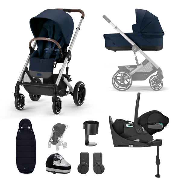 Cybex Balios S Lux 10 Piece Luxury Travel System Bundle - Ocean Blue