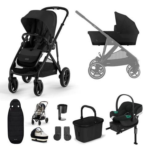 Cybex Gazelle S Comfort Travel System Bundle - Moon Black