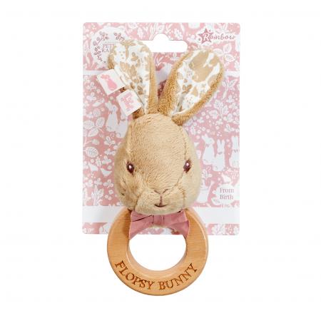 Peter Rabbit Signature Flopsy Bunny Wooden Ring Rattle
