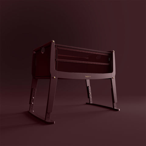 Snuzpod Studio Bedside Crib - Rome Burgundy