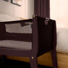 Snuzpod Studio Bedside Crib - Rome Burgundy