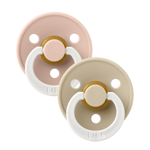 Bibs Colour Pacifiers Pack of 2 - Blush/Vanilla GLOW