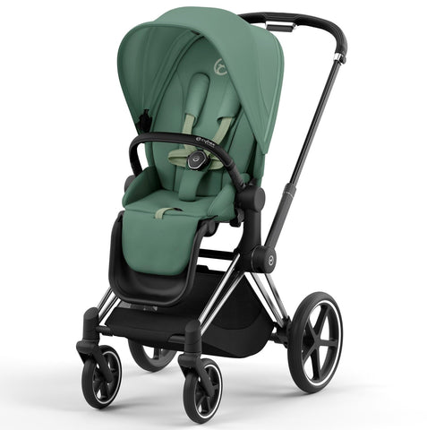 Cybex Priam Travel System Bundle - Chrome Black/Leaf Green