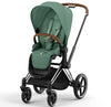 Cybex Priam Travel System Bundle - Chrome Brown/Leaf Green