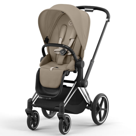 Cybex Priam Travel System Bundle - Chrome Black/Cozy Beige