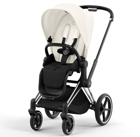 Cybex Priam Travel System Bundle - Chrome Black/Off White