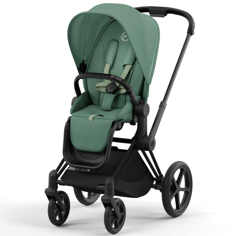 Cybex Priam Travel System Bundle - Matt Black/Leaf Green