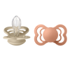 Bibs Supreme Pacifiers - Pack of 2 - Island Vanilla/Peach