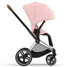 Cybex Priam Travel System Bundle - Chrome Brown/Peach Pink