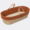 Little Green Sheep Natural Knitted Moses Basket - Terracotta