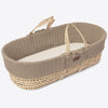 Little Green Sheep Natural Knitted Moses Basket - Truffle