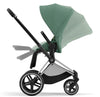 Cybex Priam Travel System Bundle - Chrome Black/Leaf Green