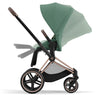 Cybex Priam Travel System Bundle - Rose Gold/Leaf Green