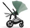 Cybex Priam Travel System Bundle - Matt Black/Leaf Green