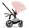 Cybex Priam Travel System Bundle - Chrome Black/Peach Pink