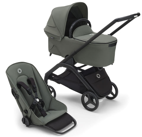 Bugaboo Dragonfly Essential Pushchair Bundle - Black/Forest Green Complete