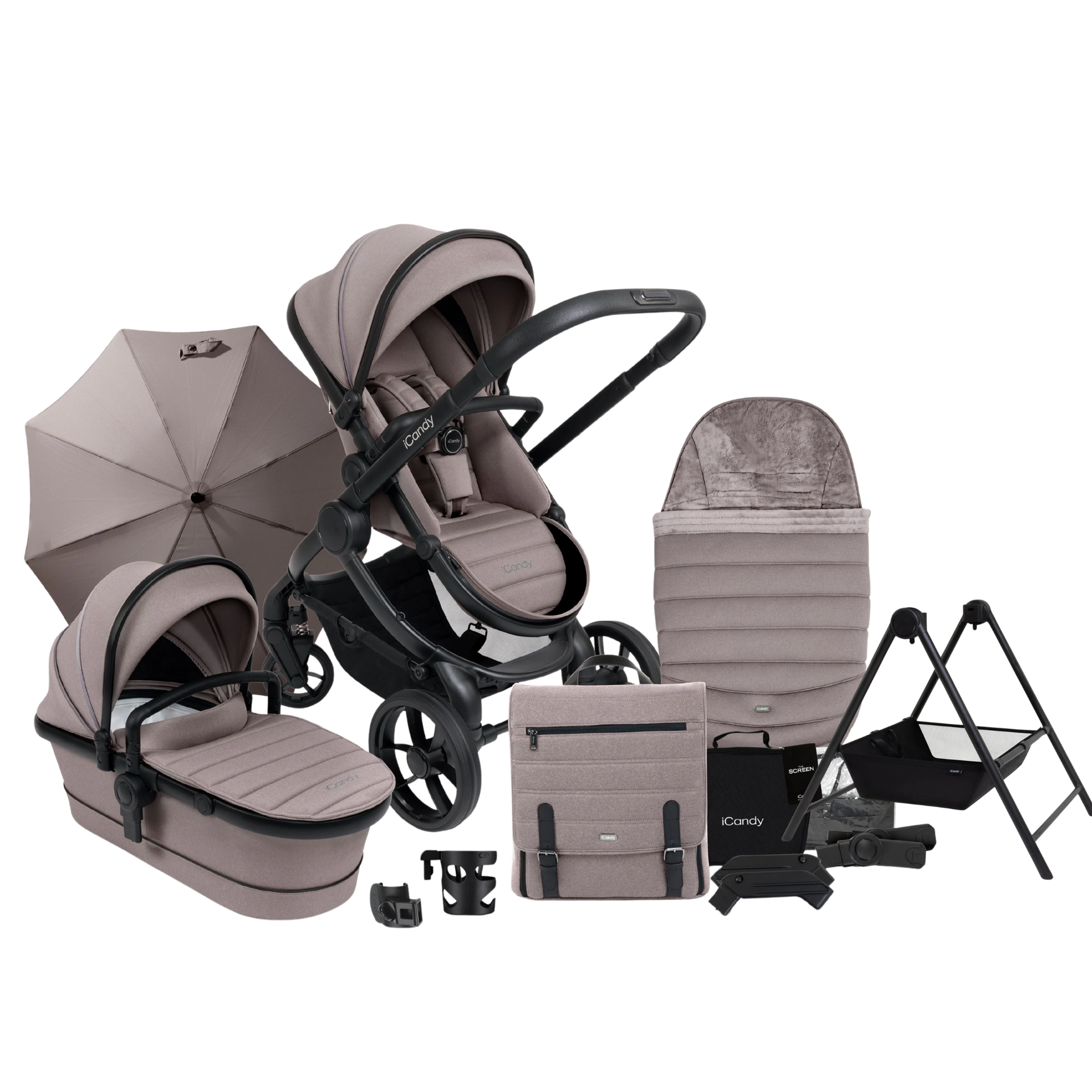 icandy stroller double iCandy Peach 7 Pram, Accessory and MiStand Bundle