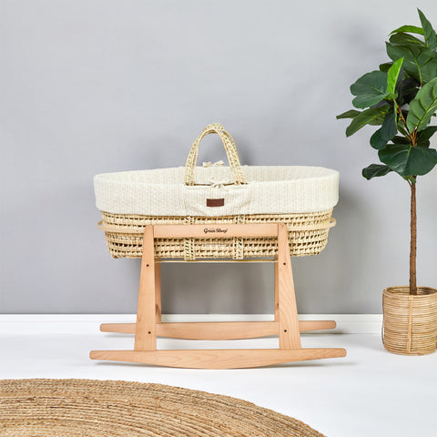 Little Green Sheep Rocking Moses Basket Stand