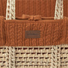 Little Green Sheep Natural Knitted Moses Basket - Terracotta