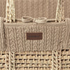 Little Green Sheep Natural Knitted Moses Basket - Truffle