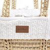 Little Green Sheep Natural Knitted Moses Basket - White