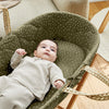 Little Green Sheep Natural Quilted Moses Basket - Juniper Rice