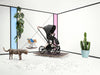 Cybex Priam Travel System Bundle - Matt Black/Peach Pink