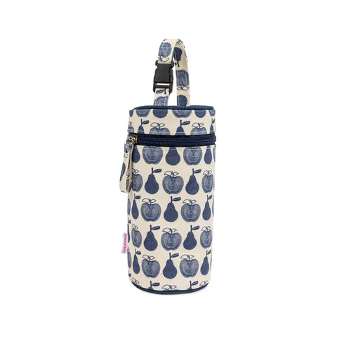 Pink Lining Bottle Holder - Apple and Pears Navy