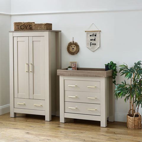 Babystyle Bordeaux 2 Piece Furniture Set - Oatmeal