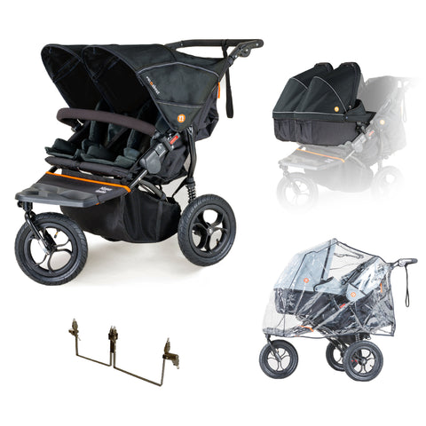 Out n About Nipper V5 Double Twin Starter Bundle - Sycamore Green