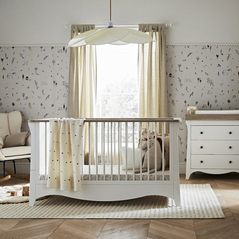 CuddleCo Clara 2 Piece Furniture Set - White & Driftwood Ash