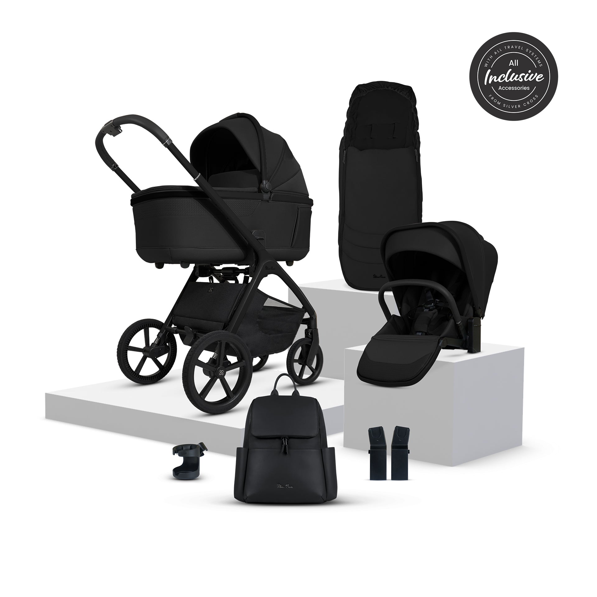 Silver Cross Cove Pram and Accessory Bundle - Onyx – Bumpstart