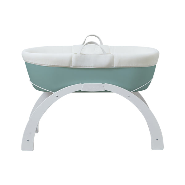 Shnuggle Dreami Moses Basket & Stand - Eucalyptus