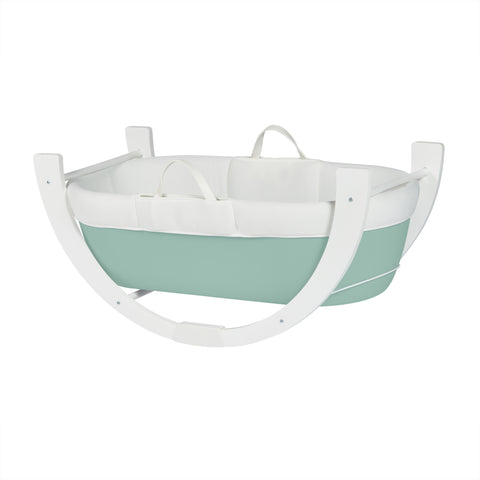 Shnuggle Dreami Moses Basket & Stand - Eucalyptus