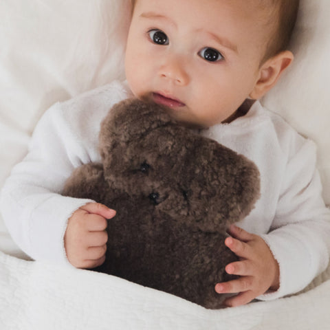 FLATOUT Sheepskin Baby Bear - Chocolate