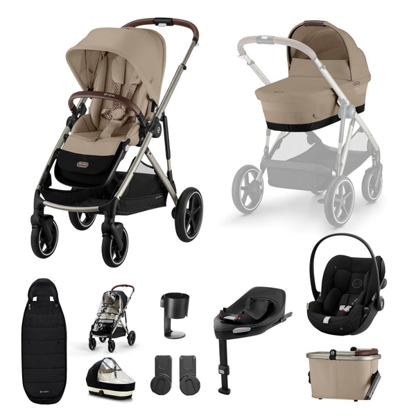 Cybex Gazelle S Luxury Travel System Bundle - Almond Beige