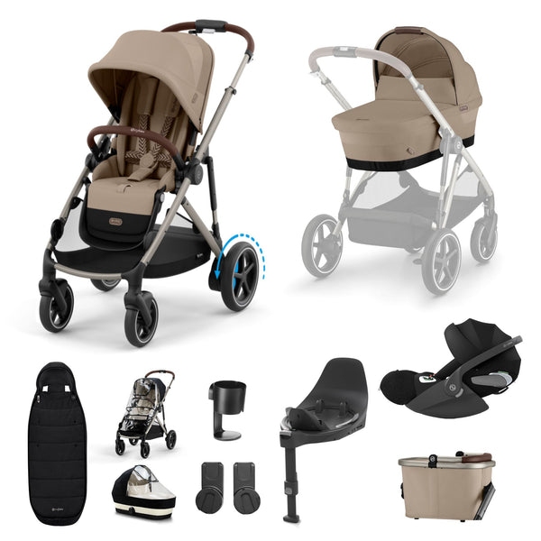 Cybex eGazelle Cloud T Luxury Bundle - Almond Beige