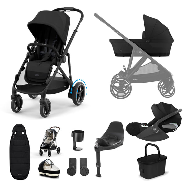 Cybex eGazelle Cloud T Luxury Bundle - Moon Black